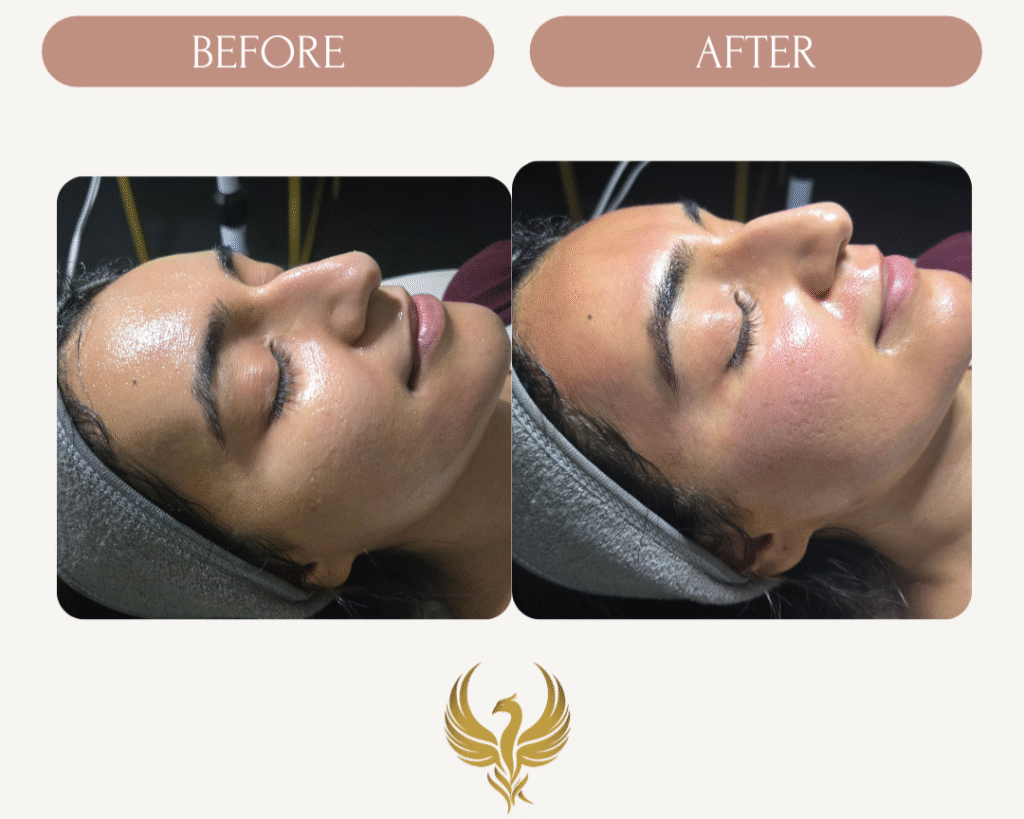 Immediate Results after Microneedling with PRP